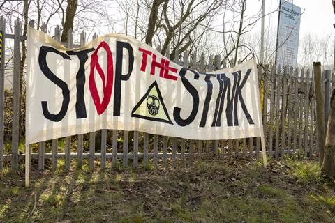 Stop the stink demonstration Stock Photos