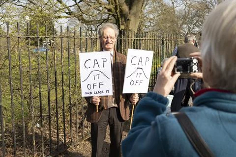 Stop the stink demonstration Stock Photos