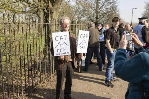Stop the stink demonstration Stock Photos