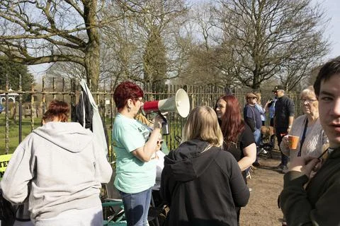 Stop the stink demonstration Stock-Fotos