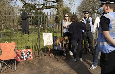 Stop the stink demonstration Foto stock