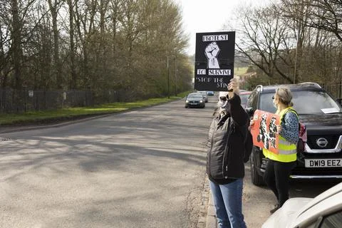 Stop the stink demonstration Foto stock