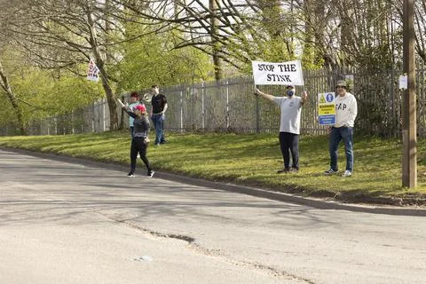 Stop the stink demonstration Stock Photos