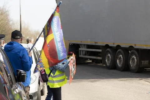 Stop the stink demonstration Stock Photos