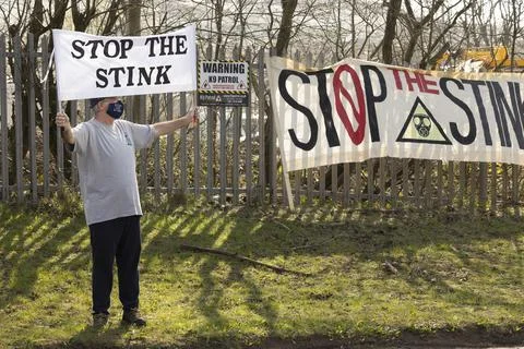 Stop the stink demonstration Stock Photos