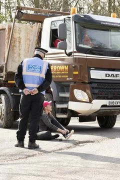 Stop the stink demonstration Stock Photos