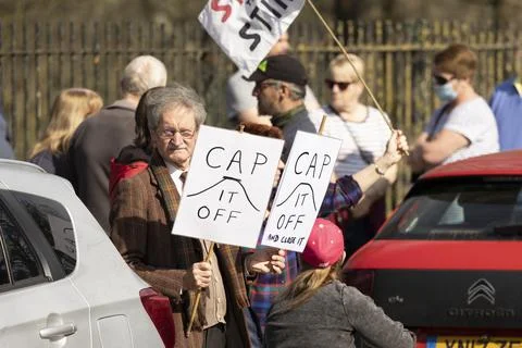 Stop the stink demonstration Foto stock