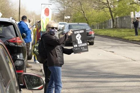 Stop the stink demonstration Stock Photos