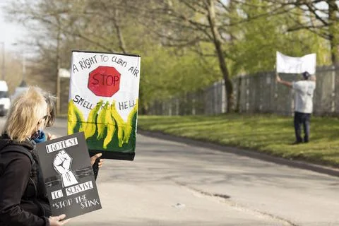 Stop the stink demonstration Stock Photos