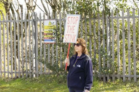 Stop the stink demonstration Stock Photos