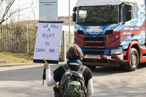 Stop the stink demonstration Foto stock