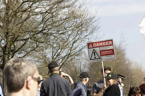 Stop the stink demonstration Foto stock