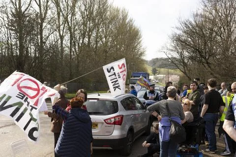 Stop the stink demonstration Stock Photos