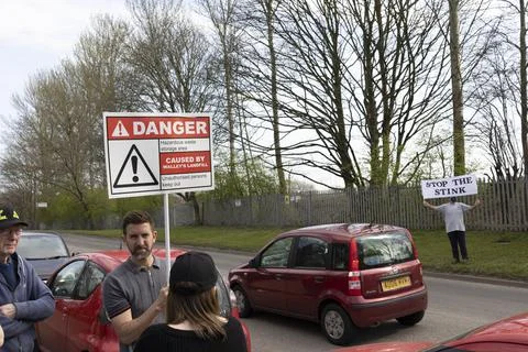 Stop the stink demonstration Stock Photos