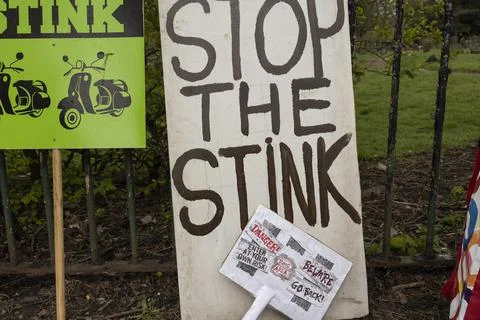 Stop the stink demonstration Stock Photos