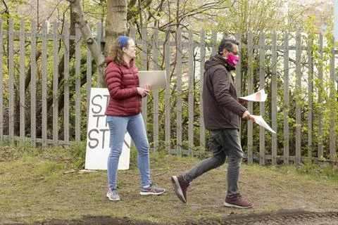 Stop the stink demonstration Foto stock