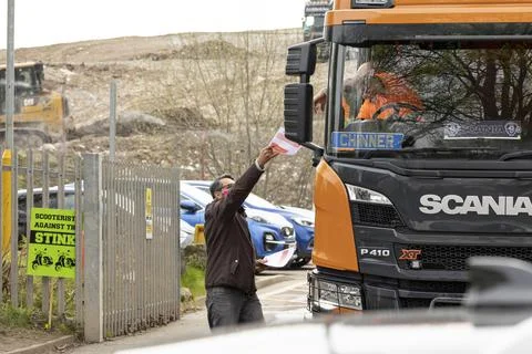 Stop the stink demonstration Stock Photos