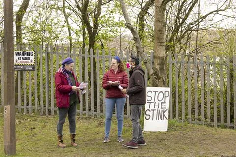 Stop the stink demonstration Foto stock