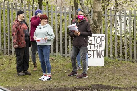 Stop the stink demonstration Stock Photos