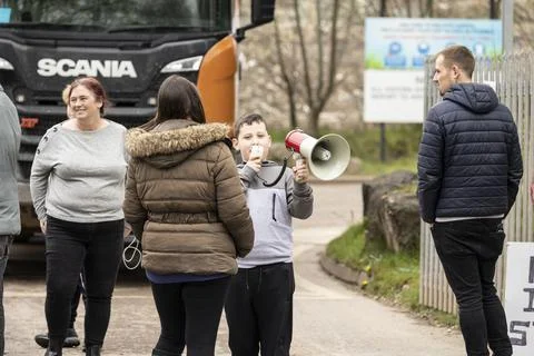 Stop the stink demonstration Stock Photos