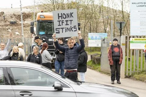 Stop the stink demonstration Stock Photos