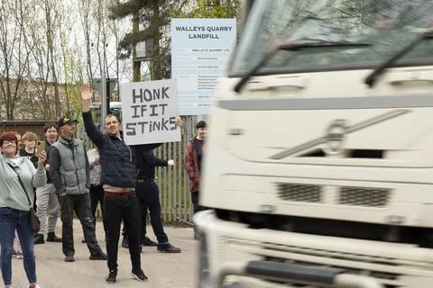 Stop the stink demonstration Stock Photos