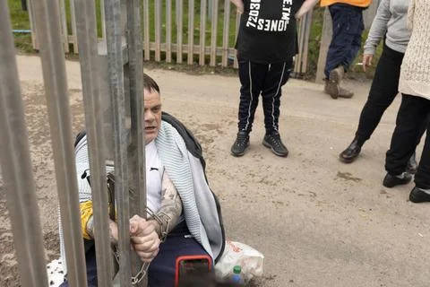 Stop the stink demonstration Stock Photos