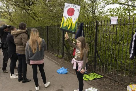 Stop the stink demonstration Stock Photos