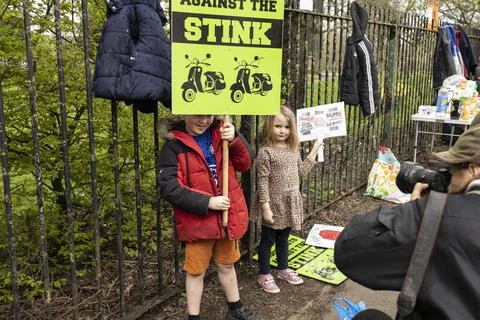 Stop the stink demonstration Stock Photos