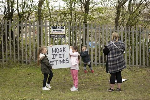 Stop the stink demonstration Stock Photos