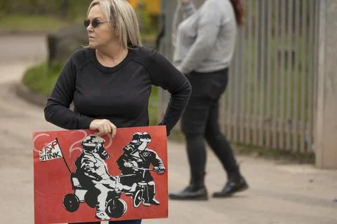 Stop the stink demonstration Stock Photos