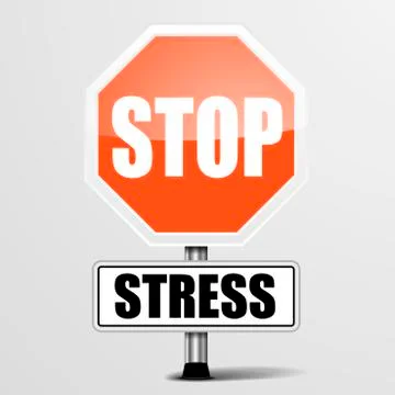 Stop stress Stock Illustration