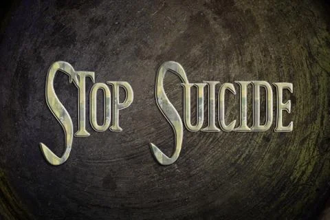 Stop suicide concept Stock Illustration