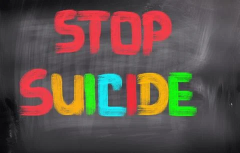 Stop Suicide Concept Stock Illustration