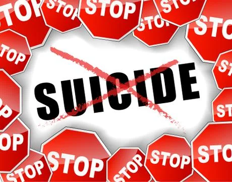Stop suicide Stock Illustration
