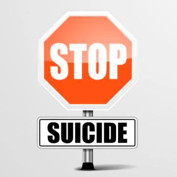 Stop suicide Stock Illustration