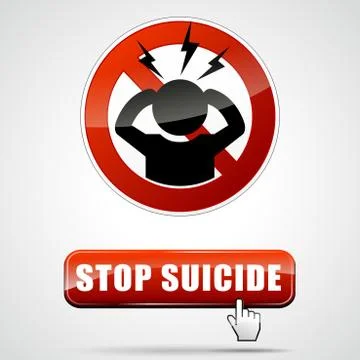 Stop suicide sign Stock Illustration