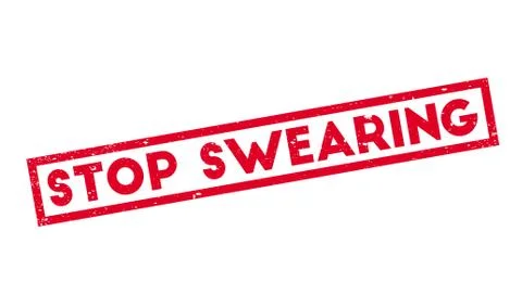 Stop Swearing rubber stamp Stock Illustration