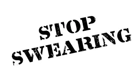 Stop Swearing rubber stamp Stock Illustration