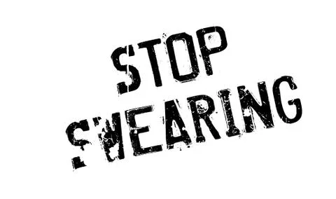 Stop Swearing rubber stamp Stock Illustration