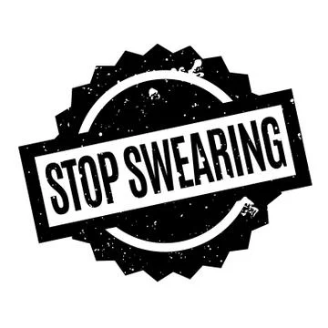 Stop Swearing rubber stamp Stock Illustration
