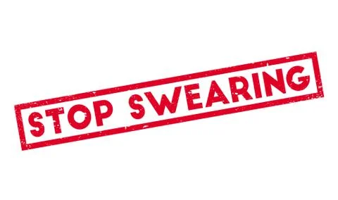 Stop Swearing rubber stamp Stock Illustration