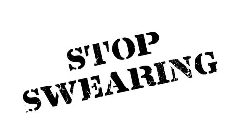 Stop Swearing rubber stamp Stock Illustration