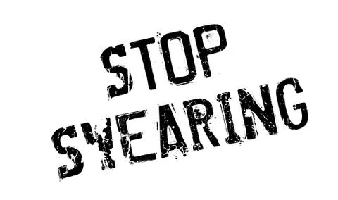 Stop Swearing rubber stamp Stock Illustration