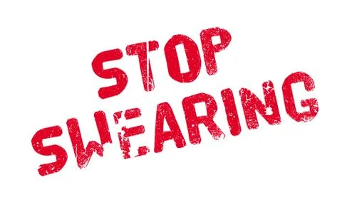 Stop Swearing rubber stamp Stock Illustration