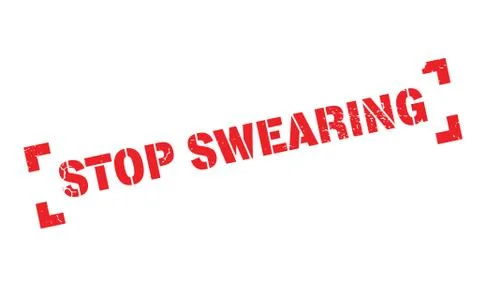 Stop Swearing rubber stamp Stock Illustration