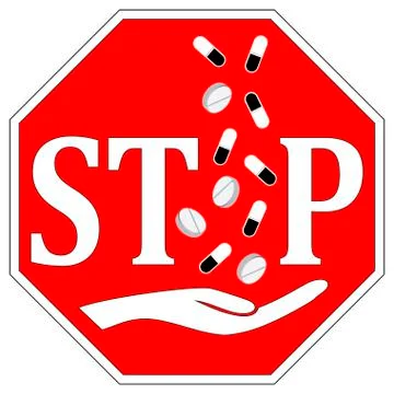 Stop talking Pills Stock Illustration