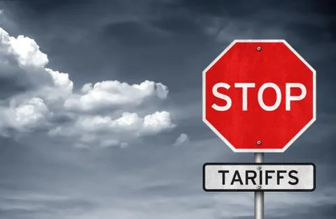 Stop Tariffs Stock Illustration