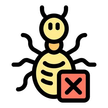Stop termites, effective pest control eliminating termites infestation icon Stock Illustration