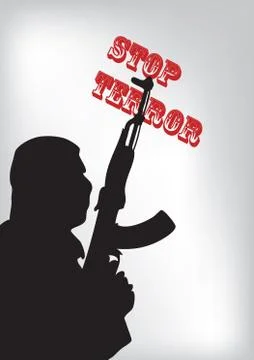 Stop terror Stock Illustration